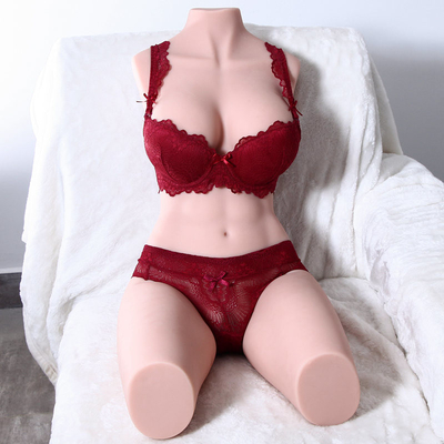 Length 83cm Half Size Sex Doll Flesh Realistic Adult Pussy Torso